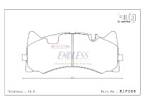 přední brzdové destičky / front brake pads MERCEDES-BENZ W205 C63 AMG Endless EIP285MX72