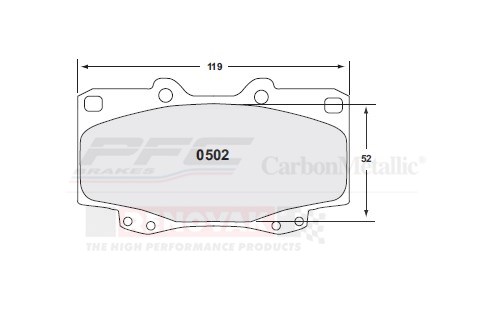brzdové destičky Performance Friction Brakes Z-rated 0502.10