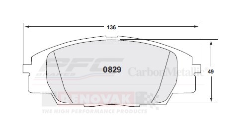 brzdové destičky Performance Friction Brakes Z-rated 0829.10