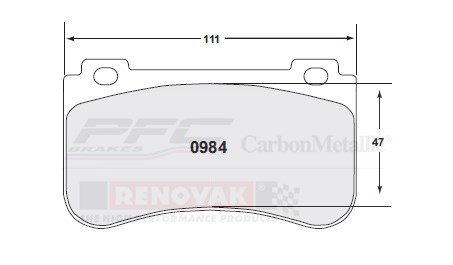 brzdové destičky Performance Friction Brakes Z-rated 0984.10