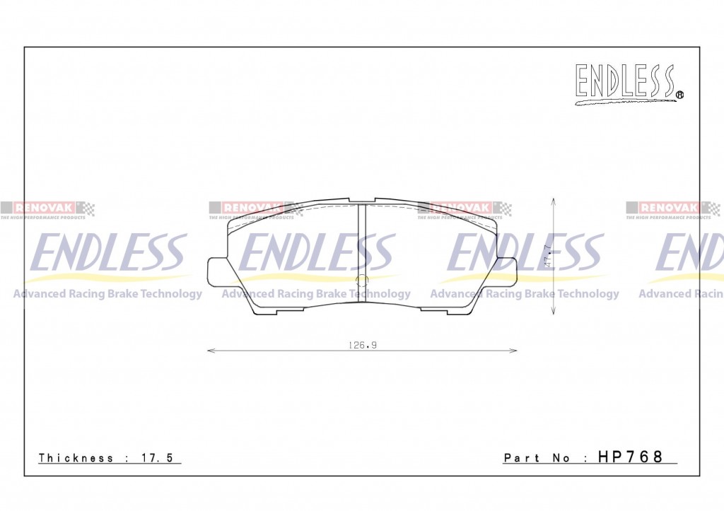 brzdové destičky Endless/ brake pads Endless Ford Mustang HP768MX72