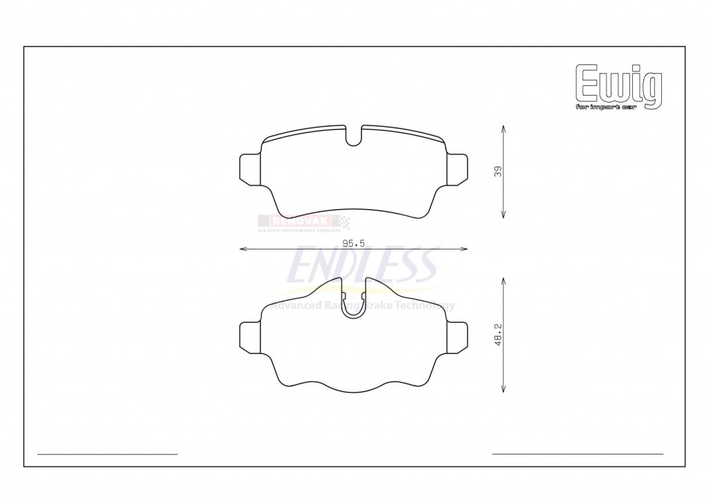 brzdové destičky / brake pads Endless EIP141A06 MINI R56 zadní