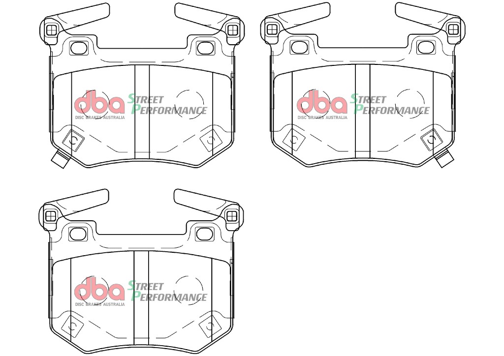 zadní brzdové destičky DBA Street Performance (SP) DB15004SP Kia Stinger 3.3 Turbo 365BHP (2017-)