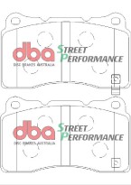 brzdové destičky DBA Street Performance (SP) DB1678SP - přední - pro 4 pístový třmen Brembo High Performance / Gran Turismo Family E - Subaru Impreza STI WRX, Mitsubishi Lancer Evolution VII-IX, Audi TT, Alfa Romeo GTA a další