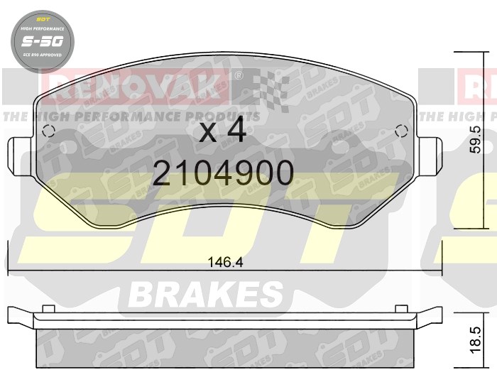 Sportovní brzdové destičky SDT Brakes S50/S50+/S50C  2104900