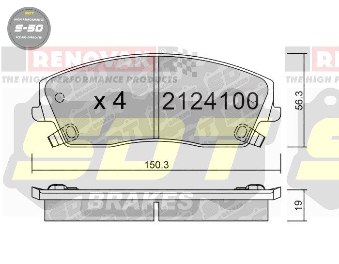 Sportovní brzdové destičky SDT Brakes S50/S50+/S50C  2124100