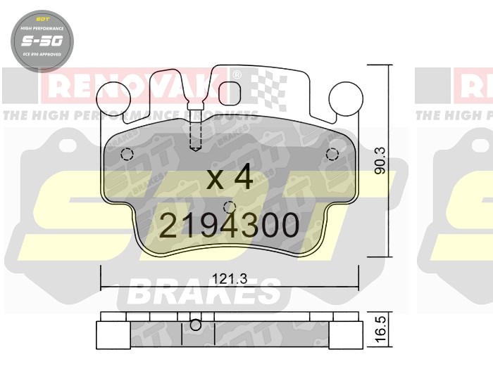 Sportovní brzdové destičky SDT Brakes S50/S50+/S50C  2194300
