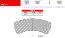 brzdové destičky Ferodo Racing FRP3018GB  DS 3.12 bedded - pro brzdové třmeny AP Racing - CP3215/CP2279, Alcon - PNF0084X276, Brembo - B54 Family