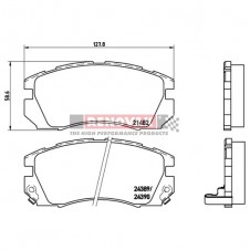 brzdové destičky Brembo Sport HP2000 07.B314.22