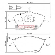 brzdové destičky Brembo Sport HP2000 07.B314.29