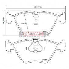 brzdové destičky Brembo Sport HP2000 07.B314.32