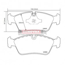 brzdové destičky Brembo Sport HP2000 07.B314.33