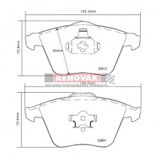 brzdové destičky Brembo Sport HP2000 07.B314.41