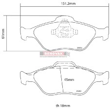 brzdové destičky Brembo Sport HP2000 07.B314.43