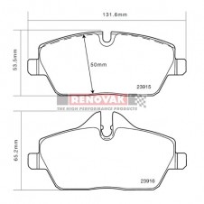 brzdové destičky Brembo Sport HP2000 07.B314.84