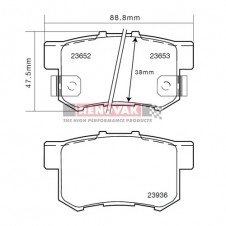 brzdové destičky Brembo Sport HP2000 07.B315.05