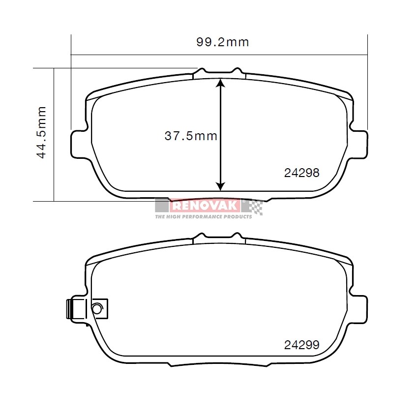 zadní brzdové destičky Brembo Sport HP2000 07.B315.31 - Abarth 124 Spider 1.4 2016+ / Mazda MX-5 III NC, IV ND, Targa RF ND