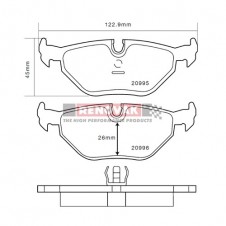brzdové destičky Brembo Sport HP2000 07.B315.35