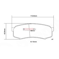 brzdové destičky Brembo Sport HP2000 07.B315.68