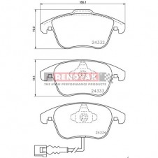 brzdové destičky Brembo Sport HP2000 07.D435.04