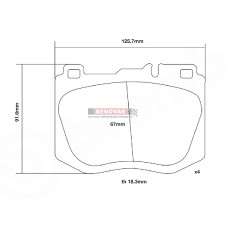 brzdové destičky Brembo Sport HP2000 07.D435.45