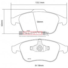 brzdové destičky Brembo Sport HP2000 07.D435.68