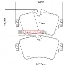 brzdové destičky Brembo Sport HP2000 07.D435.69