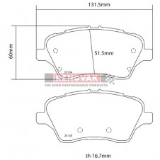 brzdové destičky Brembo Sport HP2000 07.D435.70