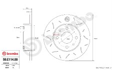 Sportovní brzdové kotouče Brembo TY3 59.E114.00