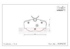 přední brzdové destičky / brake pads Endless EIP015N39S BMW 3 E30 318/320/323/324/325, Mercedes Benz 190W, 201W, SAAB 9000 2.0