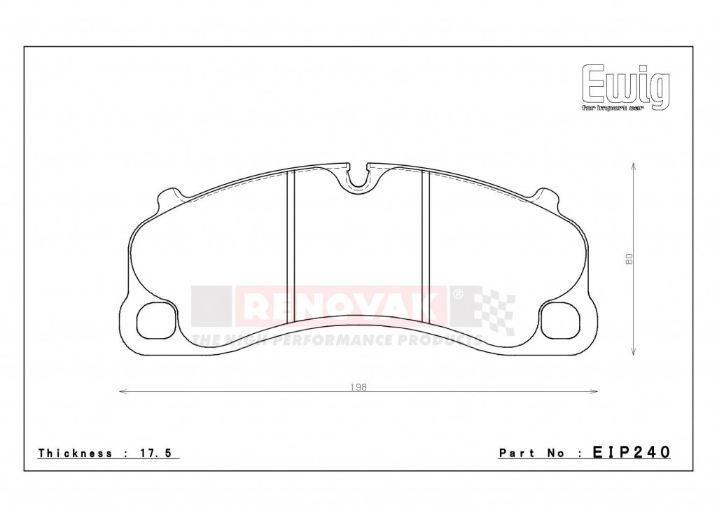 přední brzdové destičky / front brake pads Endless EIP240N35S Porsche 991, 991.2, 992 GT3, Cayman 981 GT4 