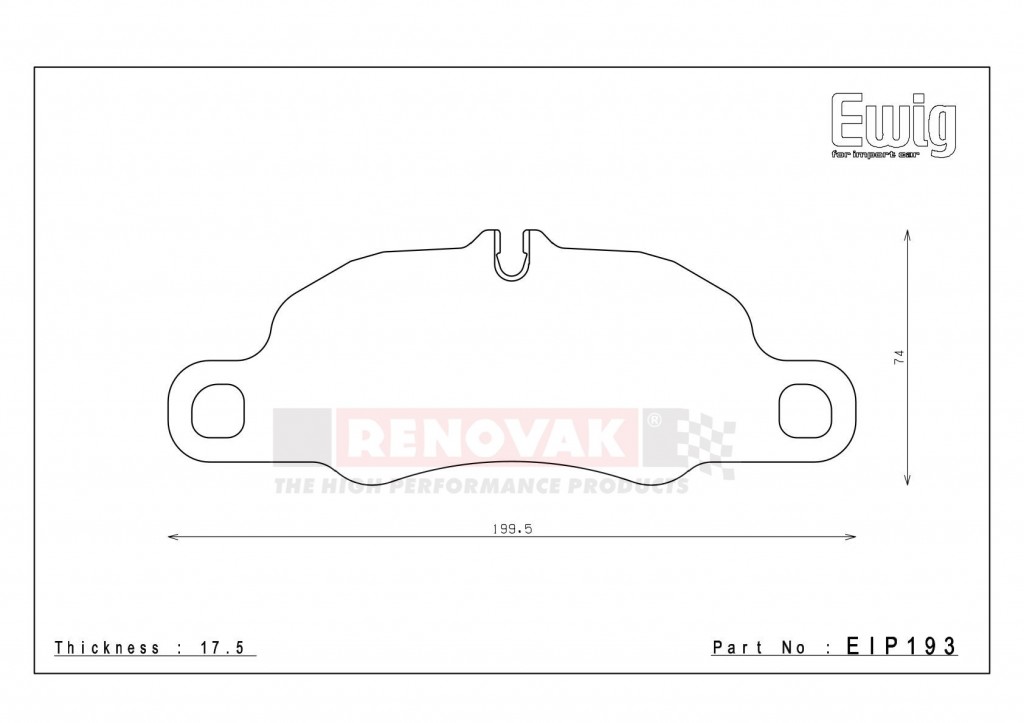 brzdové destičky / brake pads Endless EIP193TRZS PORSCHE 997 Carrera přední