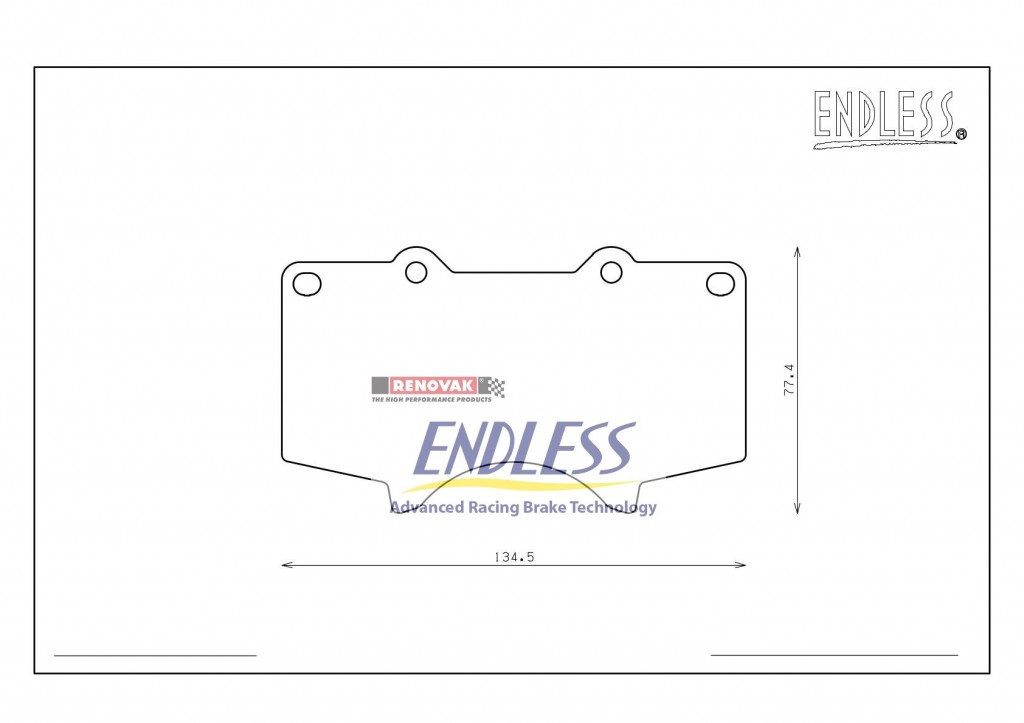 brzdové destičky / brake pads Endless EP413MX72 Toyota Land Cruiser VZJ120W/121W/125W