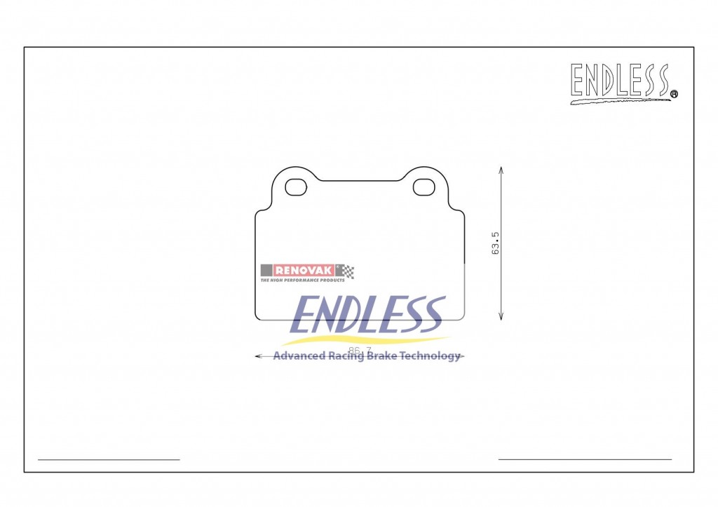 brzdové destičky / brake pads Endless EP452MX72 Mitsubishi Lancer CZ4A
