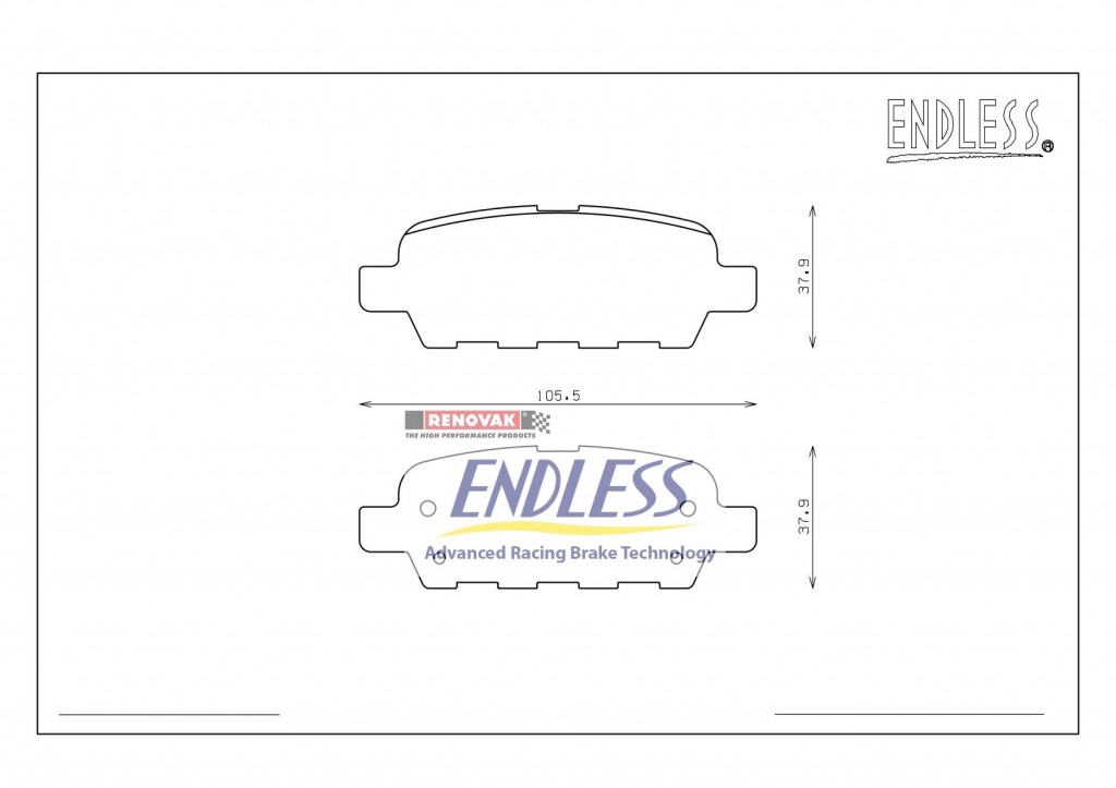 brzdové destičky / brake pads Endless EP469MX72 Nissan X-Trail T31 , Skyline V36