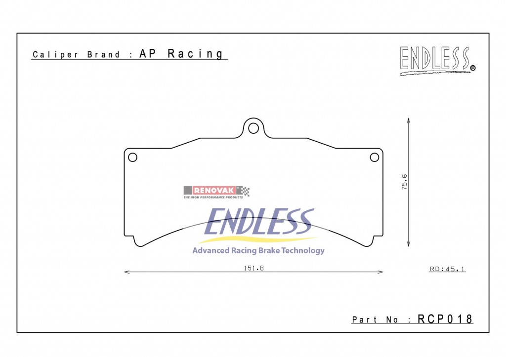 brzdové destičky Endless RCP018N35S