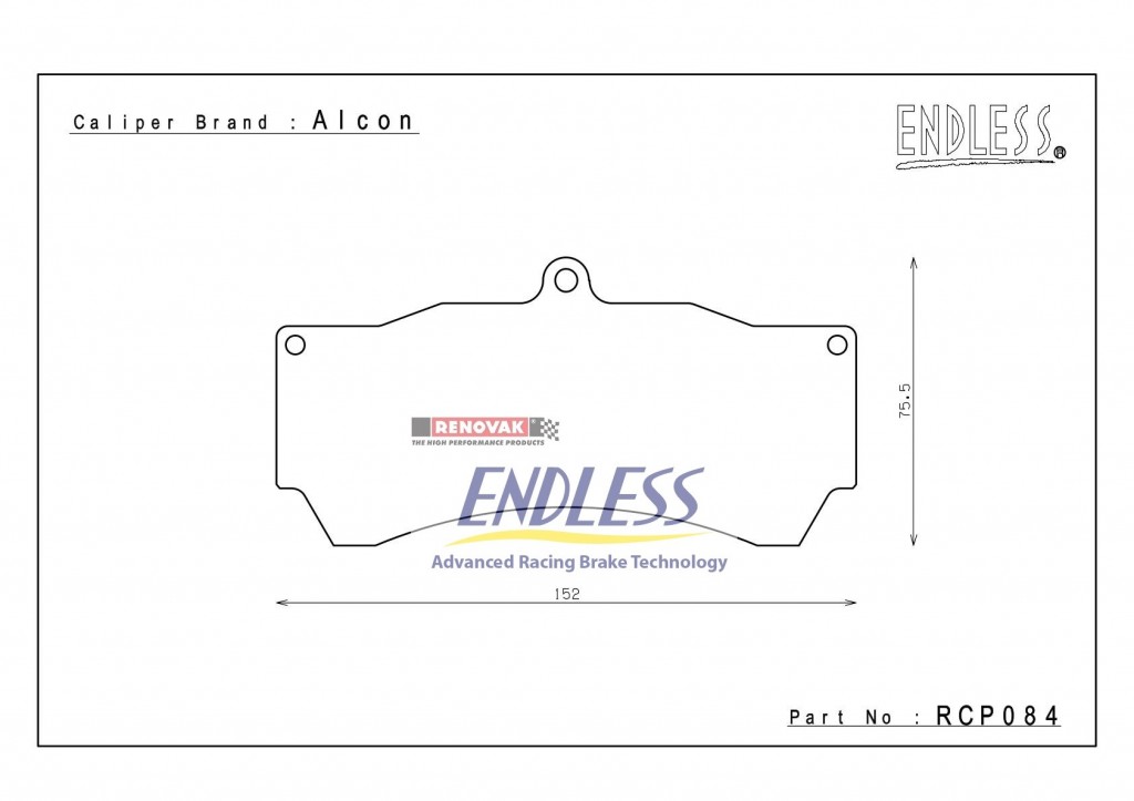 brzdové destičky / brake pads Endless RCP084N35S pro brzdové třmeny / for brake calipers Alcon , 6 pot