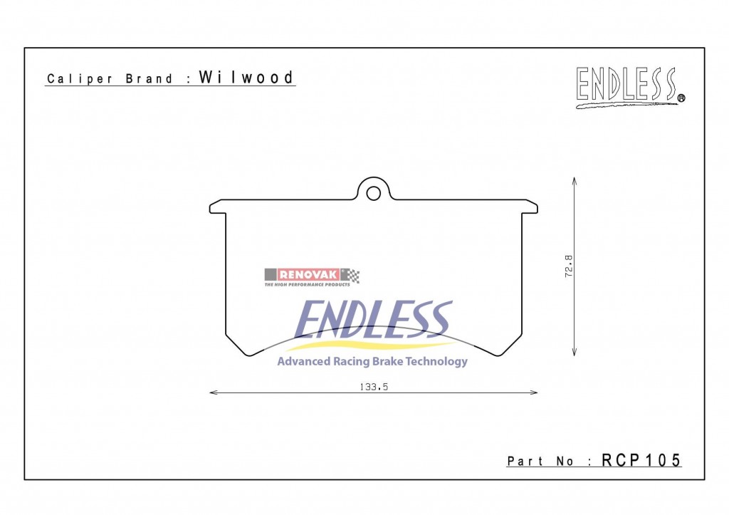 brzdové destičky Endless RCP105N35S